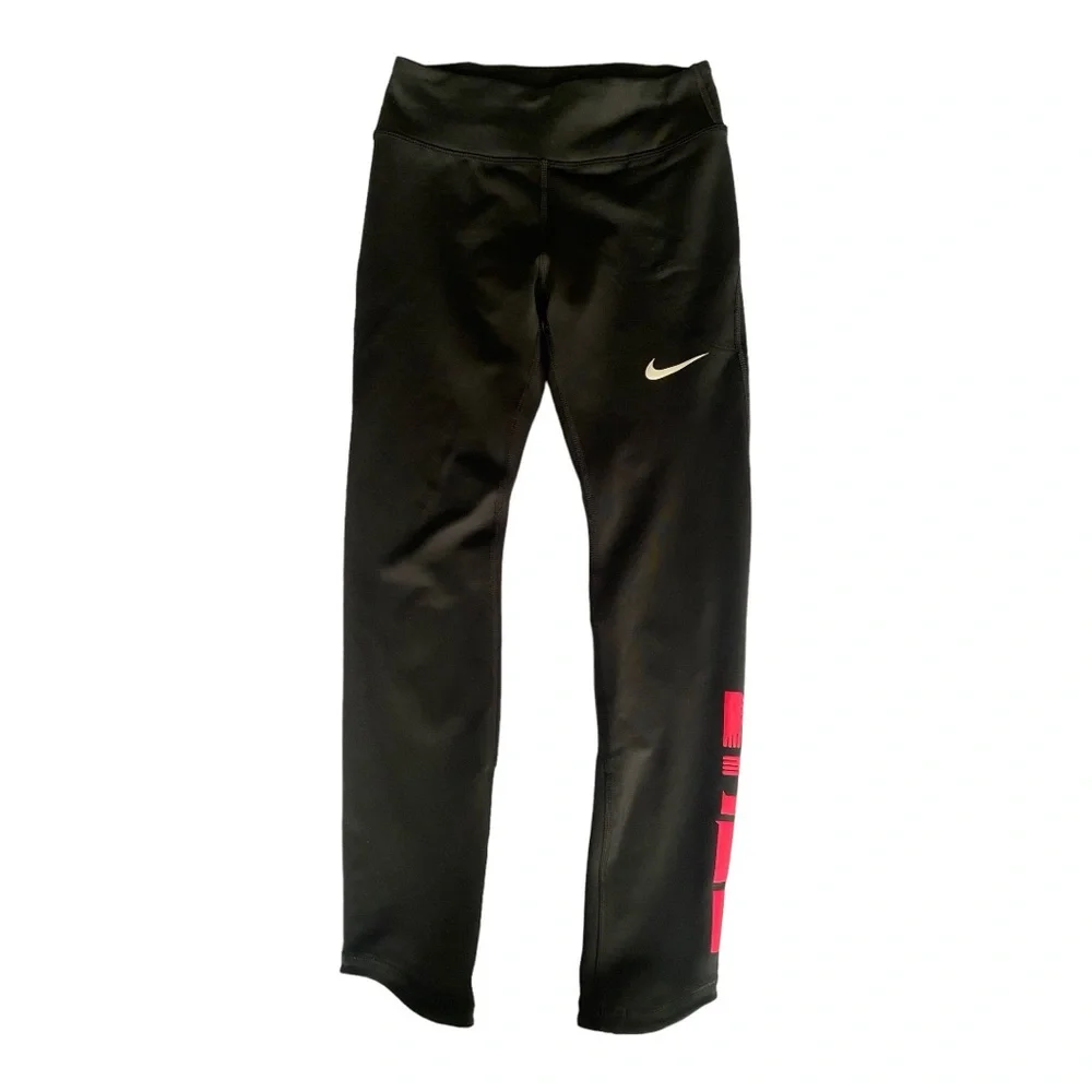 Nike Women’s Dri-Fit Icon Clash Fast 7/8 Black Pink Leggings  Size XS‎